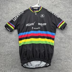 Vermarc Shirt Mens M Black Short Sleeve Jersey 1/4 Zip Cycling Breathable